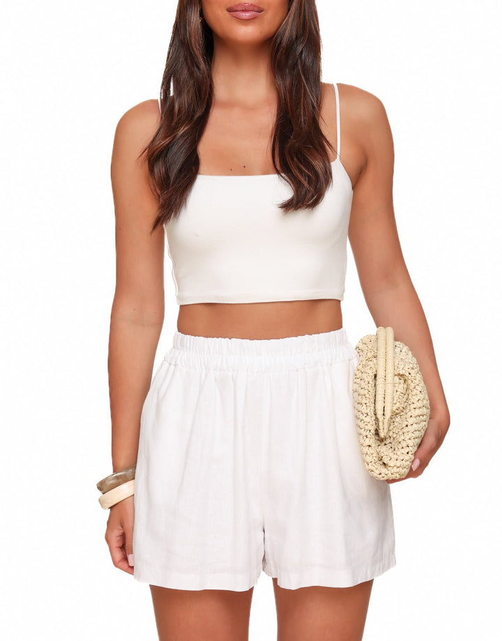 White Linen Wide - Short