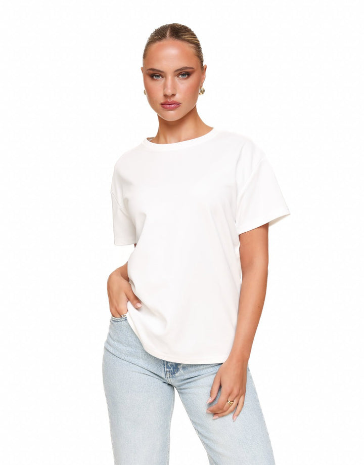 White Oversized Basic SS - T-shirt