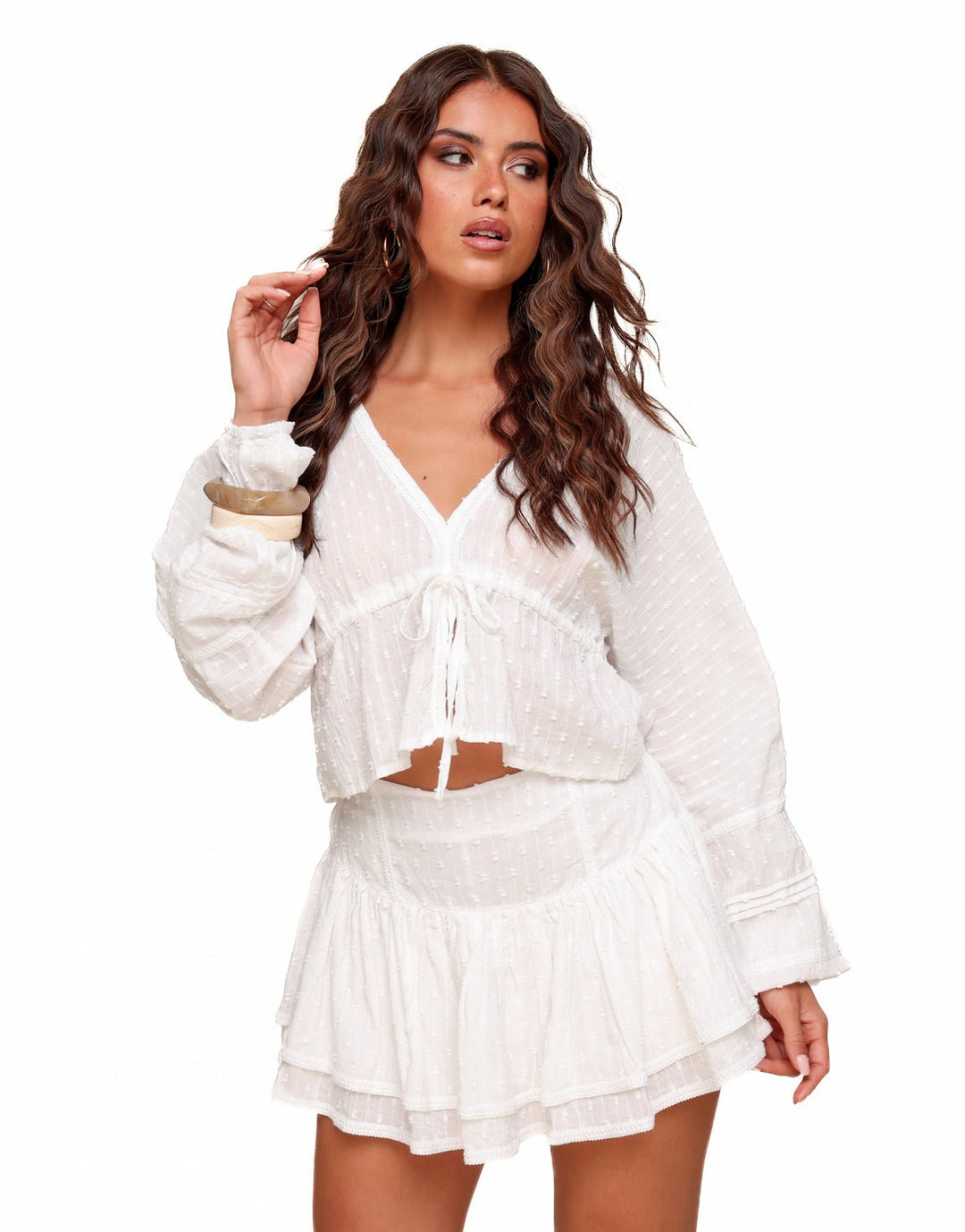 White Ruffle - Skort