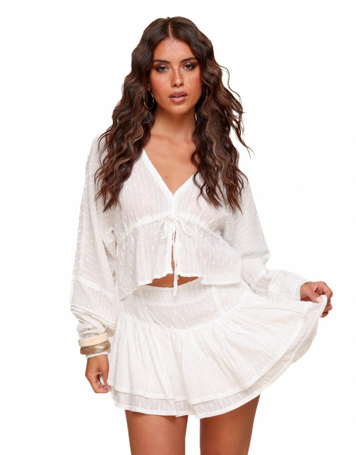 White V-Neck - Blouse