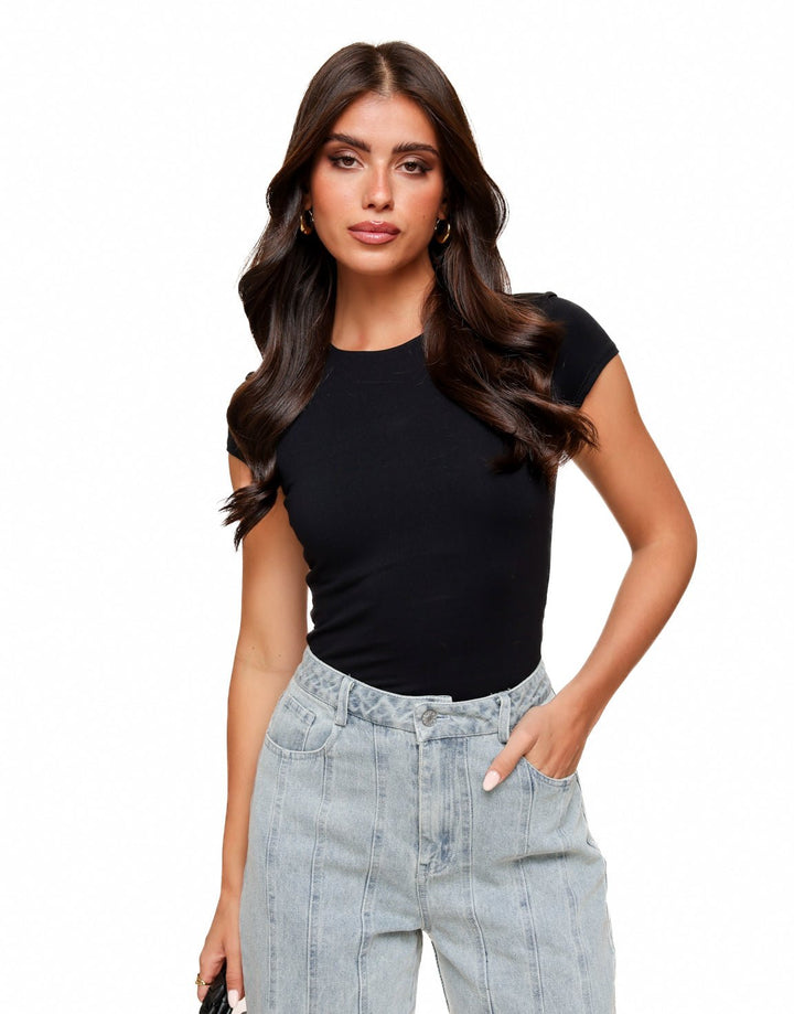 Zwarte Basic SS - Top