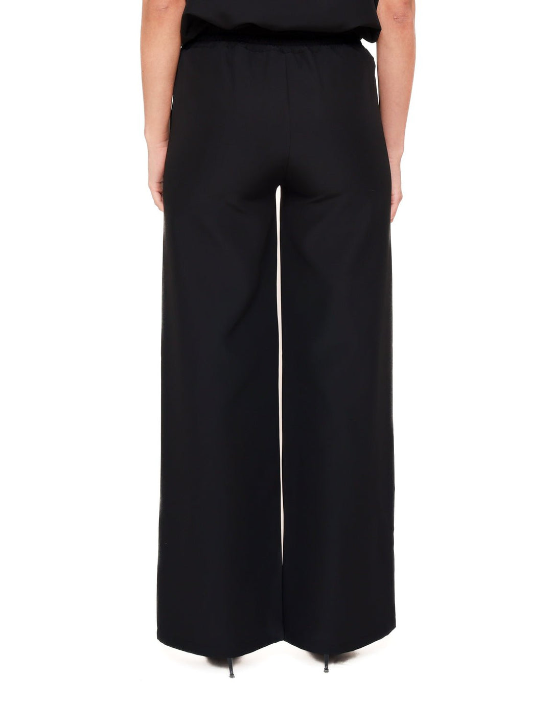 Zwarte Basic Wijde Elastiek Band - Pantalon