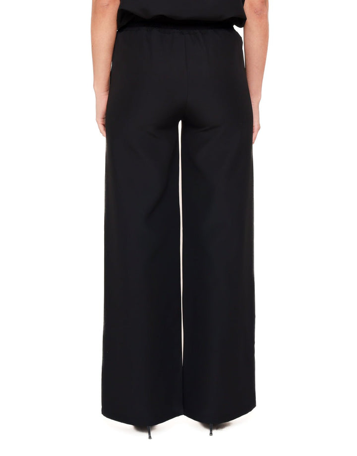 Zwarte Basic Wijde Elastiek Band - Pantalon