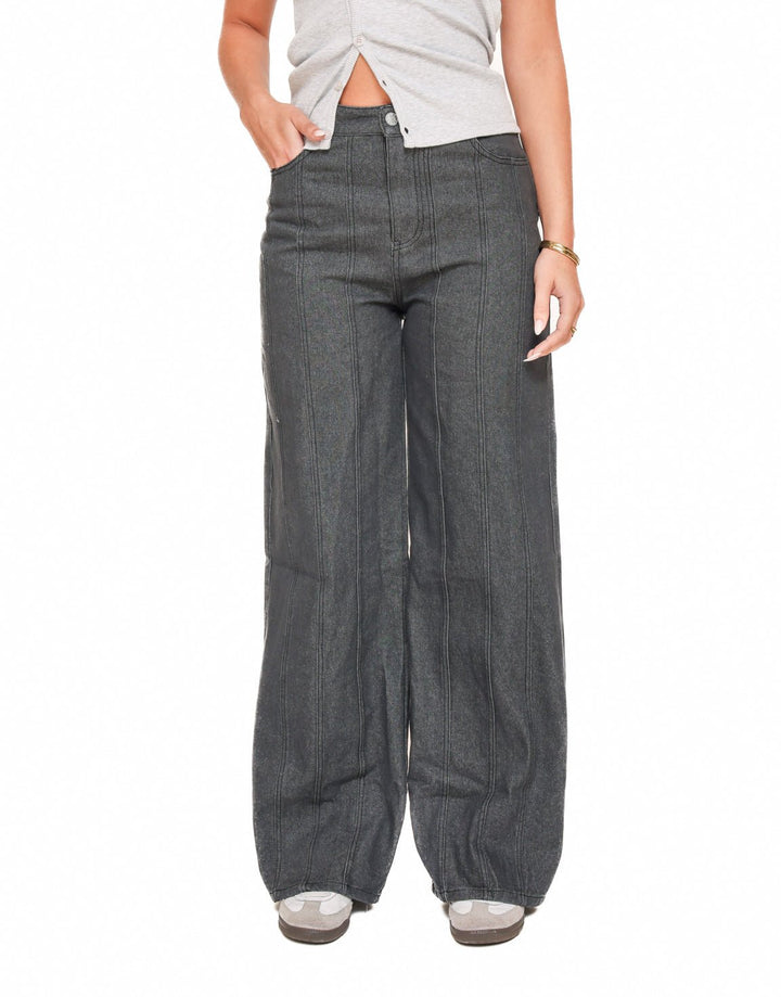 Black Continuous Seams - Jeans