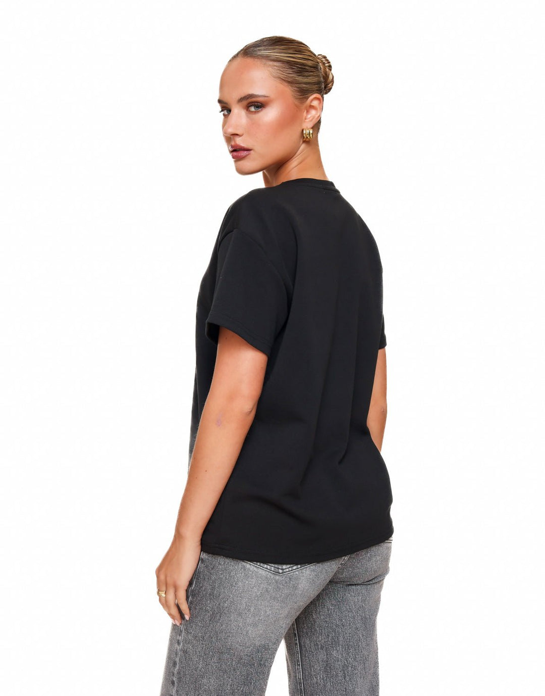 Black Oversized Basic SS - T-shirt