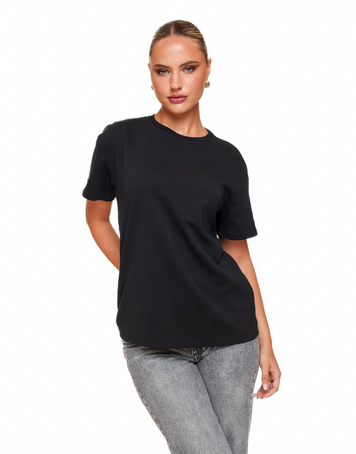 Black Oversized Basic SS - T-shirt