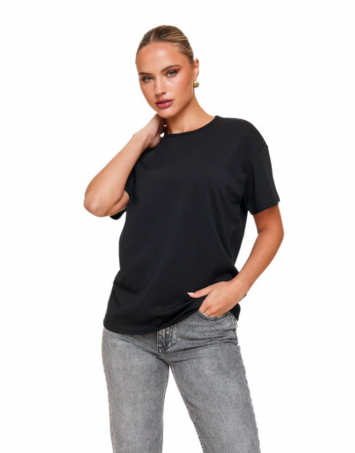 Black Oversized Basic SS - T-shirt