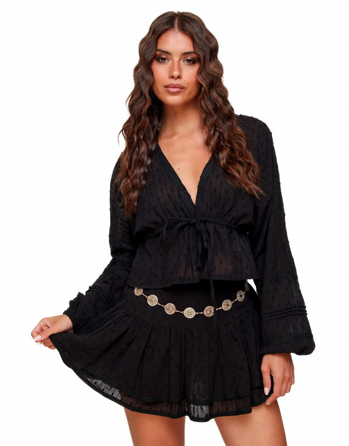 Black V-Neck - Blouse