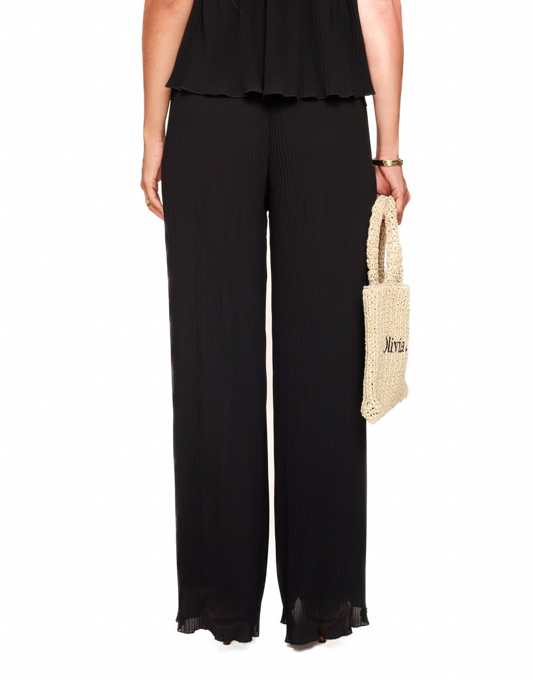 Black Plisse - Trousers