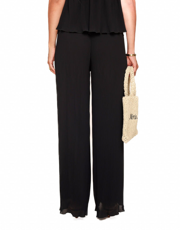 Black Plisse - Trousers